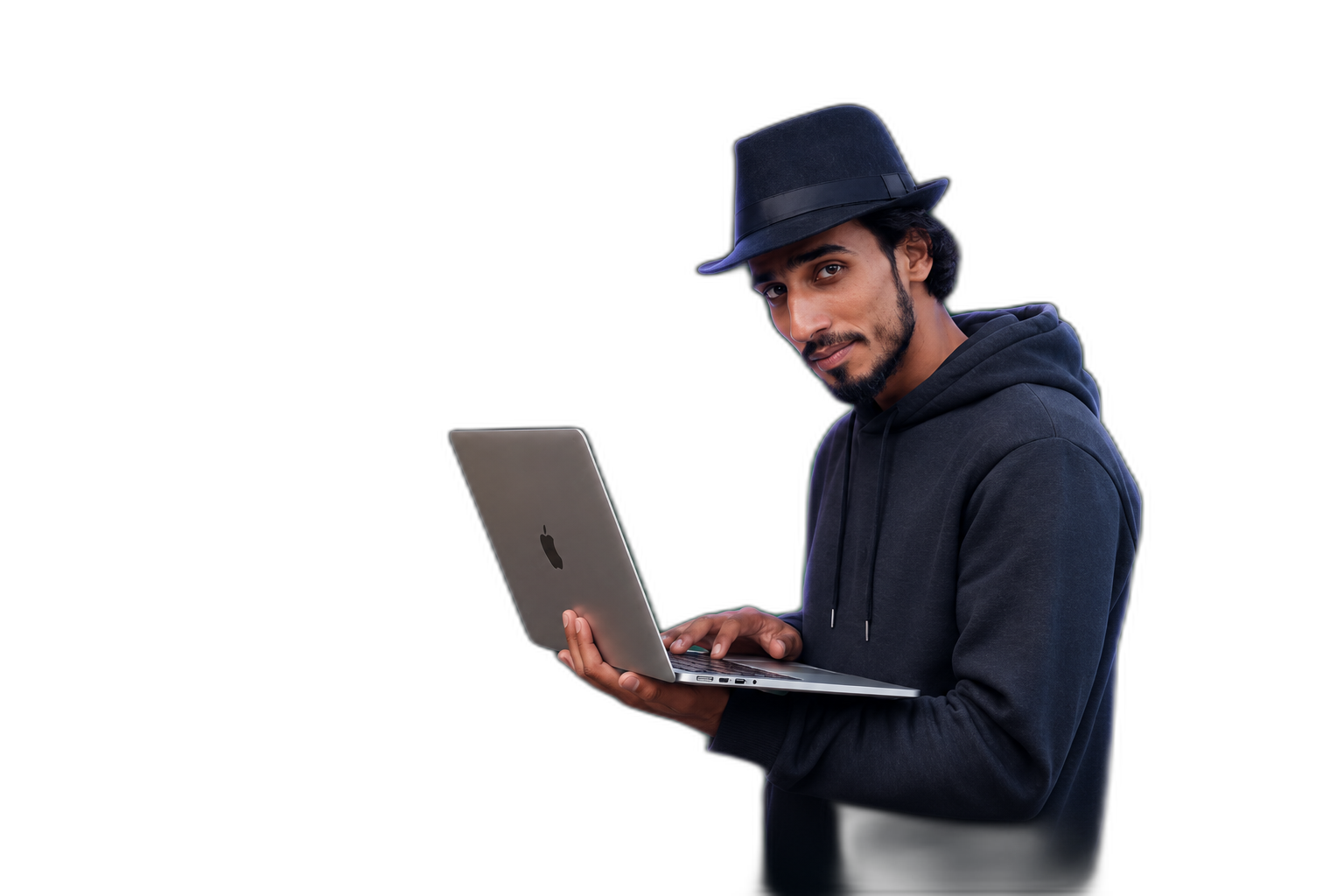 Hussain Lone — Premium Futuristic 3D AI Developer Scene